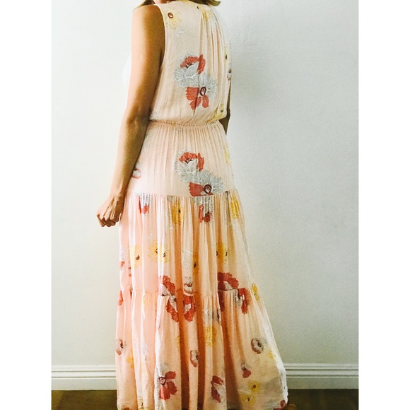 SOLD NWT Daniel Rainn Pink floral maxi dress size M - Picture 5 of 6